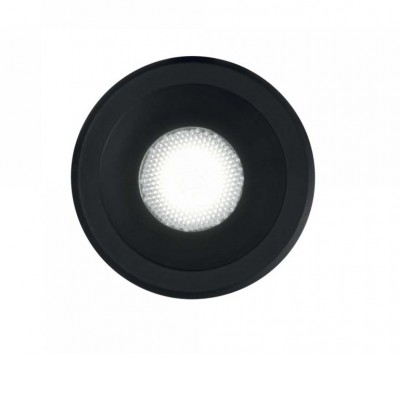 VIRUS Stropní, podhledové bodové svítidlo, těleso hliník, povrch černá, LED 3W, teplá 3000K, 210lm, 230V, IP20, tř.2, rozměry d=40mm, h=40mm.