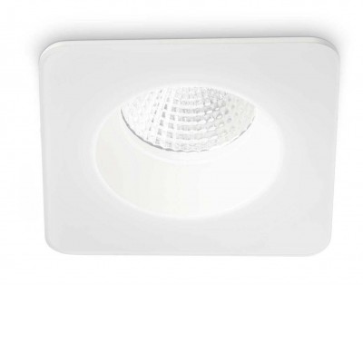 ROOM Vestavné stropní bodové svítidlo, čtvercové, těleso hliník, povrch bílá, LED 8W, teplá 3000K, 800lm, 230V, do koupelny IP65, tř.2, rozměry 100x83mm, h=50mm.