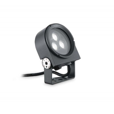 ULEX Venkovní svítidlo, reflektor světlomet, nastavitelný směr svícení, těleso hliník, povrch černá antracit, LED 8,5W, 600lm, teplá 3000K, vyzař. úhel 30°, 230V, IP65, rozměry d=90mm, h=150mm.