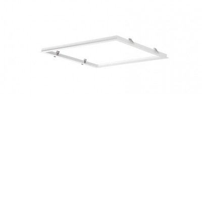 LED PANEL Rám, pro podhledovou montáž LED panelů 595x595mm do sádrokartonu, bezšroubový, materiál kov, povrch bílá, rozměry 625x625x24mm