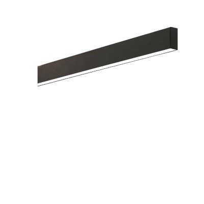 STEEL Stropní, nebo závěsné svítidlo, těleso hliníkový profil, černá / bílá, LED 36W, teplá 3000K/3350lm, nebo neutrální 4000K/3350lm, vyzař úh 70°, UGR<19, Ra90, 230V, IP20, 1070x35x80mm, svítří nahoru/dolů.