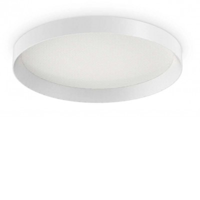 FLY Stropní svítidlo, těleso hliník, povrch bílá, difuzor plast opál, LED 53W, 5600lm, teplá 2700K, UGR<19, Ra90, 230V, IP40, tř.1, rozměry d=600mm, h=80mm.