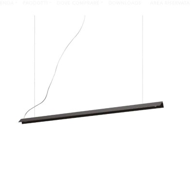 V-LINE Závěsné svítidlo, základna kov, povrch bílá/černá, difuzor plast opál, LED 20W, 1700lm, teplá 3000K, 230V, IP20, tř.2, rozměry 1100mmx30x34mm, vč. závěs. lanka l=2000mm, lze zkrátit.