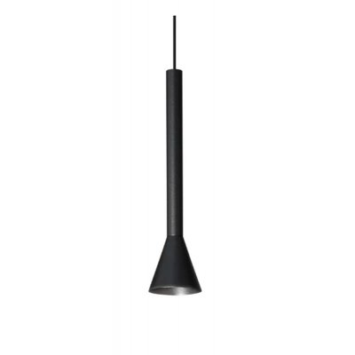 DIESIS Závěsné svítidlo, lustr, těleso kov, povrch černá/nikl/mosaz, LED 7W, 500lm, teplá 3000K, 230V, IP20, tř.2, rozměry d=60mm, h=255mm, vč závěs kabelu l=2430mm, lze zkr.