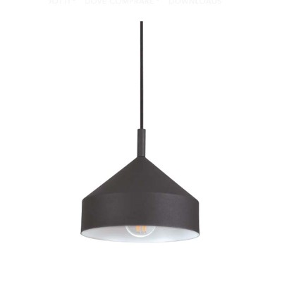 YURTA Závěsné svítidlo, těleso kov, povrch černá/bílá, pro žárovku 1x60W, E27, 230V, IP20, tř.2, rozměry dle typu.