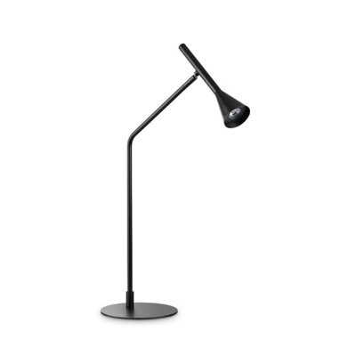 DIESIS Stolní lampa, nastav. směr svícení, materiál kov, povrch černá/nikl/mosaz, LED 6,5W, 500lm, teplá 3000K, dotyk. stmívání, 230V, IP20, tř.2, rozměry d=190mm, h=655mm.