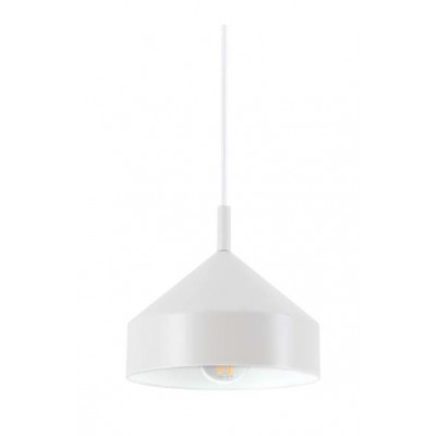 YURTA Závěsné svítidlo, těleso kov, povrch bílá, pro žárovku 1x60W, E27, 230V, IP20, tř.2, rozměry d=210mm, h=150mm, vč závěs kabelu l=2150mm, lze zkrátit.