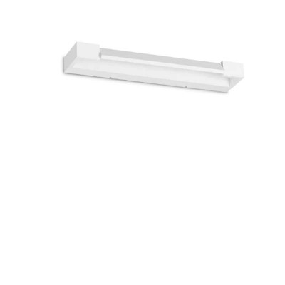 BALANCE Nástěnné svítidlo, nastav. směr svícení, základna kov, povrch bílá, difuzor plast opál, LED 12W, 1450lm, 230V, IP20, tř.1, rozměry 450x45x100mm.