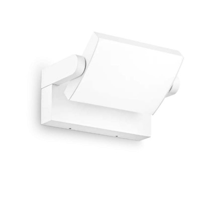 SWIPE Nástěnné venkovní svítidlo, nastav. sklon svícení, těleso hliník, povrch bílá, dif plast opál, LED 20,5W, 2300lm, teplá 3000K, 230V, IP54, tř.1, rozměry 212x100x165mm
