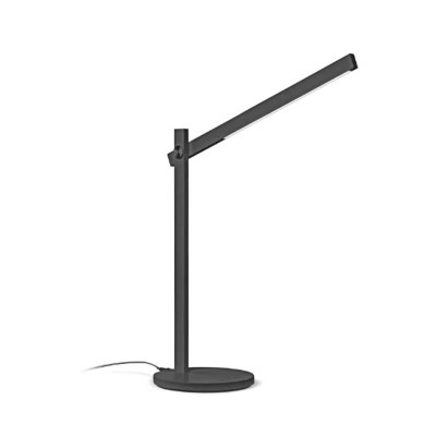 PIVOT Stolní kancelářská lampa, nastav. směr svícení, těleso kov a plast černá/bílá, dif plast opál, LED 7W, 1150lm, přepín teplota CCT teplá 3000K-denní 6500K, dotyk stmív, 230V, IP20, rozměry h=760mm.