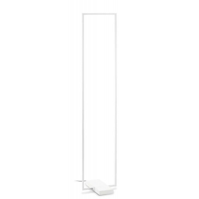 FRAME Stojací lampa, základna kov, barva bílá, difuzor plast opál, LED 30W, 3100lm, teplá 3000K, 230V, IP20, tř.2, rozměry 120x300mm, h=1505mm.