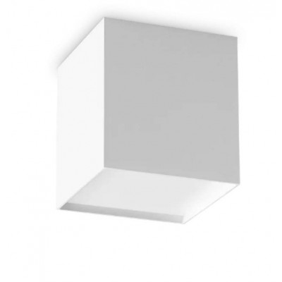 KUBIKO Stropní, přisazené svítidlo, těleso hliník, povrch bílá, difuzor plast opál, LED 10W, 1100lm, teplá 3000K, 230V, IP20, tř.1, rozměry 100x100x115mm.
