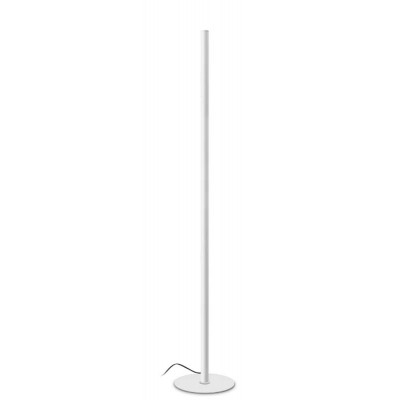 LOOK Stojací lampa, těleso kov, povrch bílá, krycí sklo čiré, LED 24W, 2750lm, teplá 3000K, stmívání, 230V, IP20, tř.2, rozměry d=300mm, h=1800mm, svítí nahoru.