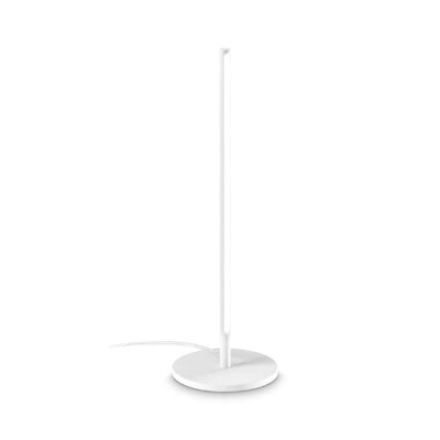 FILO Stolní lampa, základna kov, barva bílá, difuzor plast opál, LED 10W, 1100lm, teplá 3000K, 230V, IP20, tř.2, rozměry d=150mm, h=470mm.