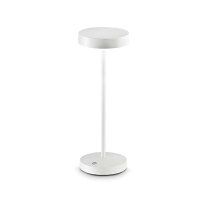 TOFFEE Stolní venkovní lampa, těleso hliník, povrch bílá/černá/kávová, difuzor plast opál, LED 2W, 230lm, teplá 3000K, nabíjení USB-C, výdrž cca 4 hodiny, baterie 3,7V, IP54, rozměry d=120mm, h=320mm.