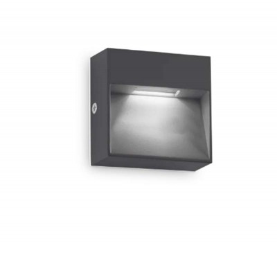 DEDRA Nástěnné venkovní svítidlo, těleso hliník, povrch bílá/černá antracit/kávová, dif plast, LED 1,5W, 160lm, teplá 3000K, 230V, IP65, tř.2, rozměry 100x100x30mm, svítí dolů.