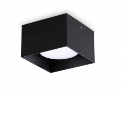 SPIKE Stropní, přisazené, svítidlo, těleso hliník, povrch černá/bílá/mosaz/chrom/měď, pro žárovku 1x15W, GX53, 230V, IP20, rozměry 100x100x65mm.