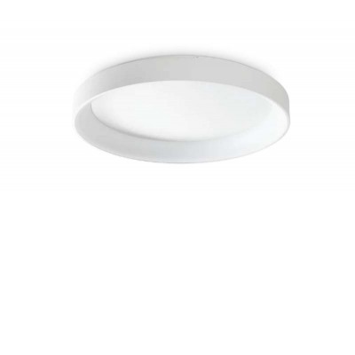 ZIGGY Stropní přisazené LED svítidlo, těleso kov, povrch bílá, difuzor plast opál, LED 43W, 4400lm, teplá 3000K, 230V, IP20, tř.2, rozměry d=595mm, h=110mm.