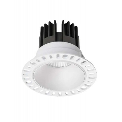 GAME TRIMLESS ROUND Stropní podhledové svítidlo bodové bezrámečkové, těleso hliník, povrch bílá, LED 11W, 950lm, teplá 3000K, Ra90, 230V, IP40, rozměry d=100mm, h=77mm.