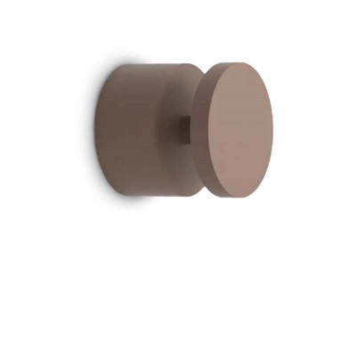 TOFFEE Venkovní nástěnné svítidlo, nepřímé svícení, těleso hliník, povrch kávová, LED 8W, 800lm, teplá 3000K, 230V, IP65, tř.1, rozměry d=80mm, h=77mm.