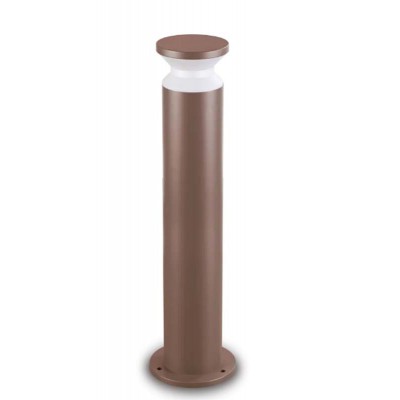 TORRE Sloupkové venkovní svítidlo, těleso hliník, povrch kávová, difuzor plast opál, pro žárovku 1x15W, E27, 230V, IP65, tř.1, rozměry d=180mm, h=800mm.