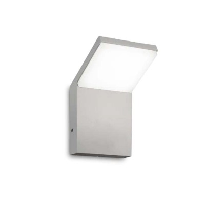 STYLE Venkovní nástěnné svítidlo, těleso hliník, povrch světle šedá, difuzor plast opál, LED 8,5W, 950lm, teplá 3000K, 230V, IP54, tř.1, rozměry 100x165x105mm.