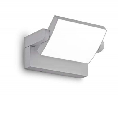 SWIPE Nástěnné venkovní svítidlo, nastav. sklon svícení, těleso hliník, povrch světle šedá, dif plast opál, LED 20,5W, 2300lm, teplá 3000K, 230V, IP54, tř.1, rozměry 212x100x165mm