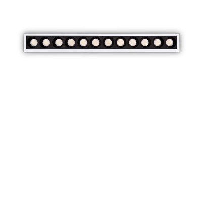 LIKA Stropní podhledové bodové buňkové svítidlo, těleso hliník, povrch bílá, LED 20W, 2400lm, neutrální 4000K, Ra80, 230V, IP20, tř.2, rozměry 236x40x28mm.