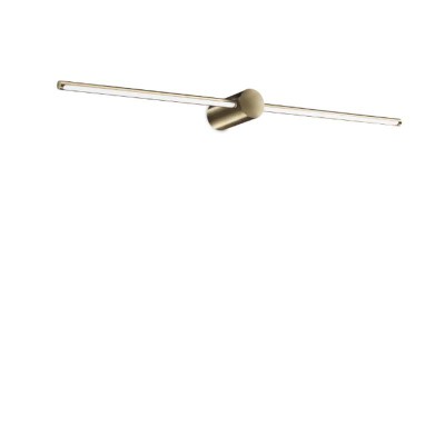 FILO Nástěnné svítidlo, základna kov, povrch mosaz, difuzor plast opál, LED 13W, 1400lm, teplá 3000K, 230V, IP20, tř.2, rozměry 750x55x110mm, svítí dolů.