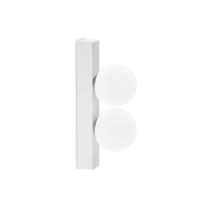 PING PONG Nástěnné svítidlo, těleso kov, povrch bílá, LED 6W, 500lm, teplá 3000K, 230V, IP20, tř.2, rozměry 60x183x90mm.