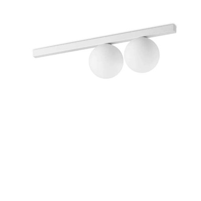 BINOMIE Stoprní přisazené svítidlo, těleso kov, povrch bílá, difuzor sklo opál, pro žárovku 2x4W, G9, 230V, IP20, tř.2, rozměry 557x150x120mm.