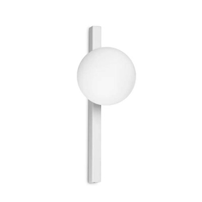 BINOMIE Nástěnné svítidlo, základna kov, povrch bílá, dif sklo opál, pro žárovku 1x4W, G9, 230V, IP20, tř.2, rozměry 120x333x150mm.
