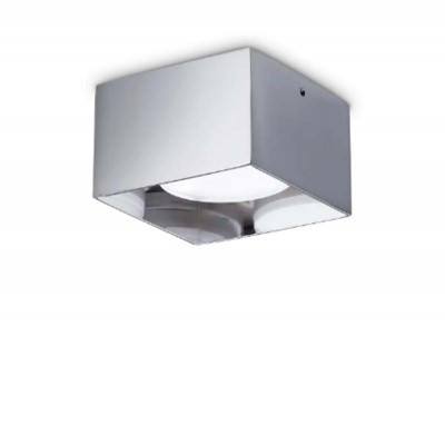 SPIKE Stropní, přisazené, svítidlo, těleso hliník, povrch chrom, pro žárovku 1x15W, GX53, 230V, IP20, rozměry 100x100x65mm.