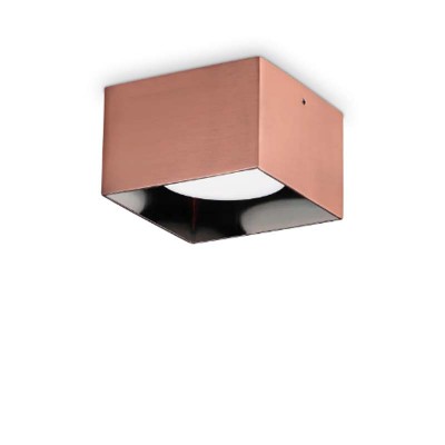 SPIKE Stropní, přisazené, svítidlo, těleso hliník, povrch měď, pro žárovku 1x15W, GX53, 230V, IP20, rozměry 100x100x65mm.