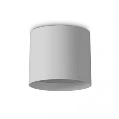 SPIKE Stropní, přisazené, svítidlo, těleso hliník, povrch bílá, difuzor plast opál, LED 10W, 1100lm, teplá 3000K, 230V, IP20, rozměry d=100mm, h=86mm.