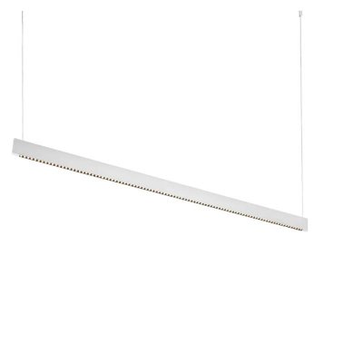 STEEL SLIM Závěsné svítidlo, buňkové, těleso hliník, povrch bílá, LED 35W, 2900lm, teplá 3000K, vyzař. úhel 70°, 230V, IP20, tř.1, UGR<16, rozměry 1200x95x9mm, vč lankového závěsu l=1600mm lze zkrátit.