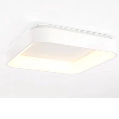 TOPAJA Stropní svítidlo, kov, černá, dif opál, LED 47W, 3290lm, smart TUYA Matter, Zigbee 3.0., dálk ovl Beacon, nebo mob. tel. CCT nast teplota teplá 2700K-denní 6500K, stmív, 230V, 600x600x125mm