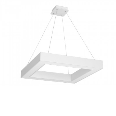 CANTO Závěsné svítidlo, kov, bílá, dif plast opál, LED 60W, 4200lm, smart TUYA, Matter, Zigbee 3.0, dálk ovl. (souč.) nebo tel.  CCT nast teplá 2700K-denní 6500K, stmív 230V, 800x800mm, záv l=1200mm