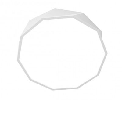 DIAMANTE Stropní svítidlo, kov, bílá, dif plast opál, LED 43W, 3450lm, smart TUYA, Matter, Zigbee 3.0, dálk ovl. (souč) nebo mob. tel. CCT nast teplá 2700K-denní 6500K, stmív 230V, d=600mm, h=100mm
