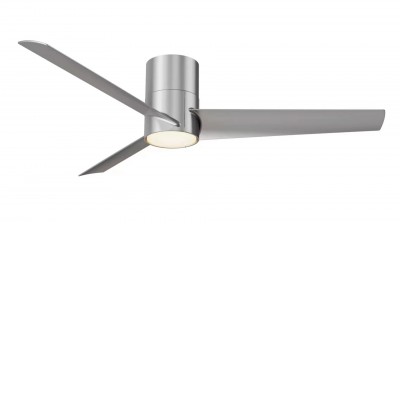 FRESH LED 18W, CCT, TUYA-W Stropní ventilátor s osvětlením, základna kov, povrch stříbrná, dif plast opál, LED 18W, smart TUYA, WiFi, dálk ovl. nebo mob. tel. CCT nastav. teplá 3000K-denní 6000K, 230V, 1320mm, h=275mm