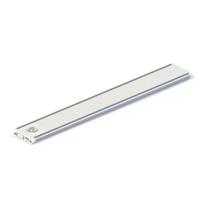 CABINET Svítidlo s PIR senzorem pohybu, kov bílá, difuzor plast opál, LED 1,5W, 85lm, neutrální 4000K, baterie 3,7V, IP20, rozměry 300x40x9mm, micro USB napájení, úchyt na magnet