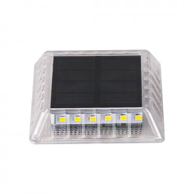 TERRA Zemní svítidlo, těleso plast čirý, LED 0,03W, 10lm, neutrální 4000K, 230V, IP68, rozměry 80x80x19mm, napájení solární panel.