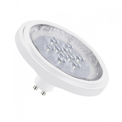 11W GU10 ES111 230V denní 6500K VÝPRODEJ Bodový světelný zdroj, těleso kov, povrch bílá, LED žárovka 11W, GU10 ES111, denní 6500K, 900lm, vyzař. úhel 40°, 230V, d=111mm, l=56mm