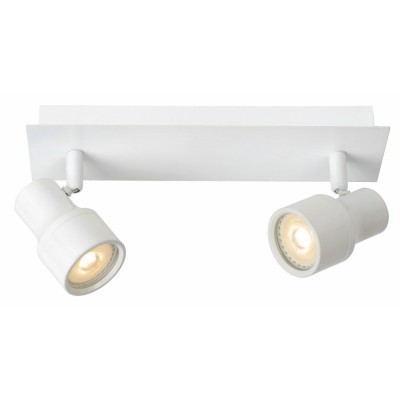 SIRENE-LED Stropní svítidlo, nastavitelný směr svícení, těleso kov, povrch lak bílá, LED 2x4,5W, GU10, teplá 3000K, 320lm, 230V, do koupelny IP44, tř.2. rozměry 280x80x115mm, vč.sv.zdr.