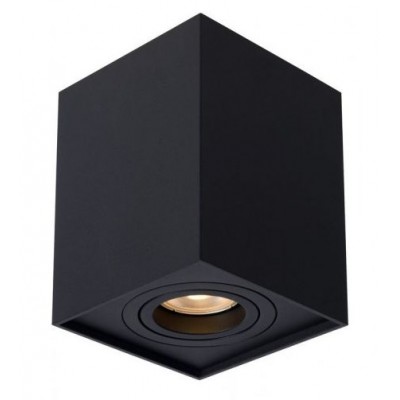 TUBE Stropní svítidlo, těleso kov, povrch černá, pro žárovku 1x42W, GU10, 230V, IP20, tř.1. rozměry 96x96x125mm