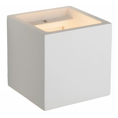 GIPSY Nástěnné svítidlo čtvercovité, těleso sádra, pro žárovku 1x40W, G9, 230V, IP20, tř.1. rozměry 115x115x115mm, svítí nahoru/dolů