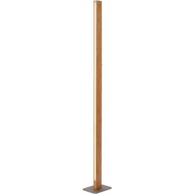 SYTZE Stojací lampa, materiál kov a dřevo přírodní světlé, LED 30W, 2400lm, teplá 3000K, 230V, IP20, tř. 1, rozměry 150x200mm, h=1510mm, vypínač na tělese.
