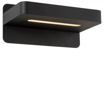 ATKIN Nástěnné svítidlo, těleso kov a dřevo, povrch černá/bílá, difusor plast, LED 5W, 350lm, teplá 3000K, 230V, IP20, tř. 1, rozměry 250x115x140mm, USB připojení.