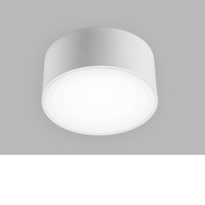 BUTTON Stropní, přisazené svítidlo, těleso kov, povrch bílá, dif plast opál, LED 6-12W, přepín. CCT teplota teplá 3000K-neutrální 4000K, vyzař. úhel 160°, 230V, IP20, rozměry d=150mm, h=72mm