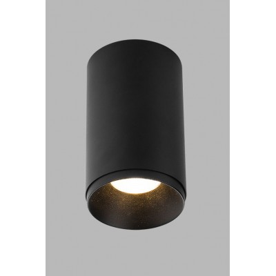 TUBUS Stropní, bodové svítidlo, těleso kov, povrch černá/bílá, LED 9W, 735lm, přepín CCT teplota teplá 3000K-neutrální 4000K, stmív. DALI-PUSH/DALI TW/TRIAC dle typu, vyzař. úhel 60°, UGR<19, Ra90, 230V, IP20, rozměry d=85mm, h=143mm.